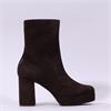 Marco Moreo Doha Platform Heel AnkleBoot - Brown Suede